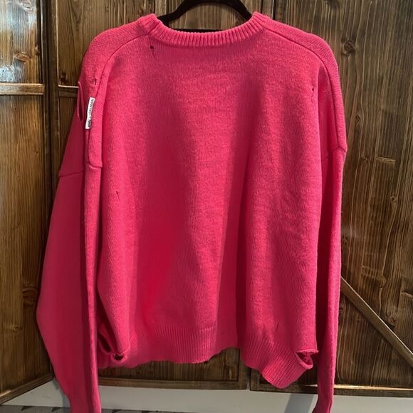 Ann Andelman Pink Knit Distressed Sweater - Picture 8 of 13